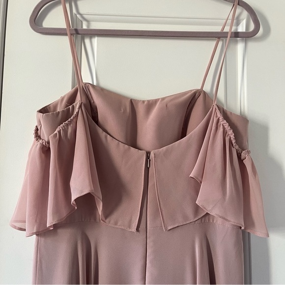 Hayley Paige NEW Prom Chiffon Occasions Bridesmaid Dress size 10 in Dusty Rose - Picture 5 of 16